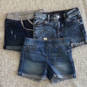 Justice Girls Denim Jean shorts Size 12 Slim
